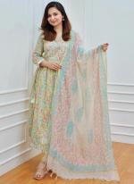 Cotton Multi Color Daily Wear Printed Readymade Straight Suit